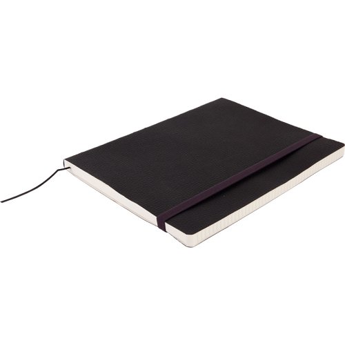 Книга записная Partner Soft L,190*250, на резинке, 96л, кл, черная