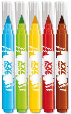 Фломастери брашеві з супер-товстим корпусом COLOR PEPS XXL, 5 кол.
