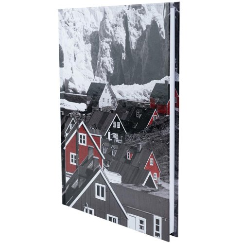 Книга записна тверда обкл. А5, 96 арк., кліт., Red&Black Houses