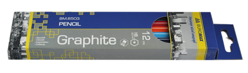 Карандаш графитовый, НВ, с ластиком, WHITE LINE