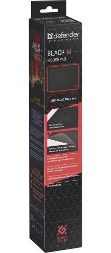 Коврик для мышки Defender XXL Black (50559) (400 х 355 мм) ткань + резина