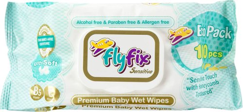 Салфетки влажные  FlyFix, 100 шт/уп., с клапаном, в ассортименте